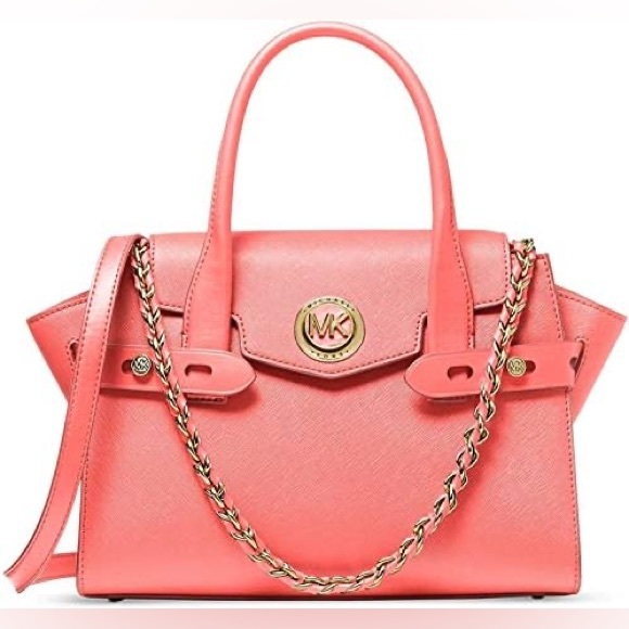 MICHAEL KORS CARMEN MEDIUM FLAP SATCHEL HANDBAG CROSSBODY - Picture 2 of 13